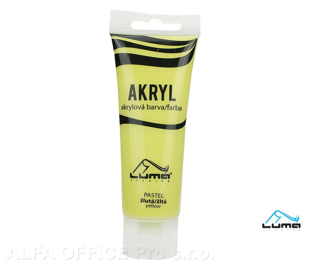 Akrylová barva LUMA - PASTEL / 75 ml / žlutá