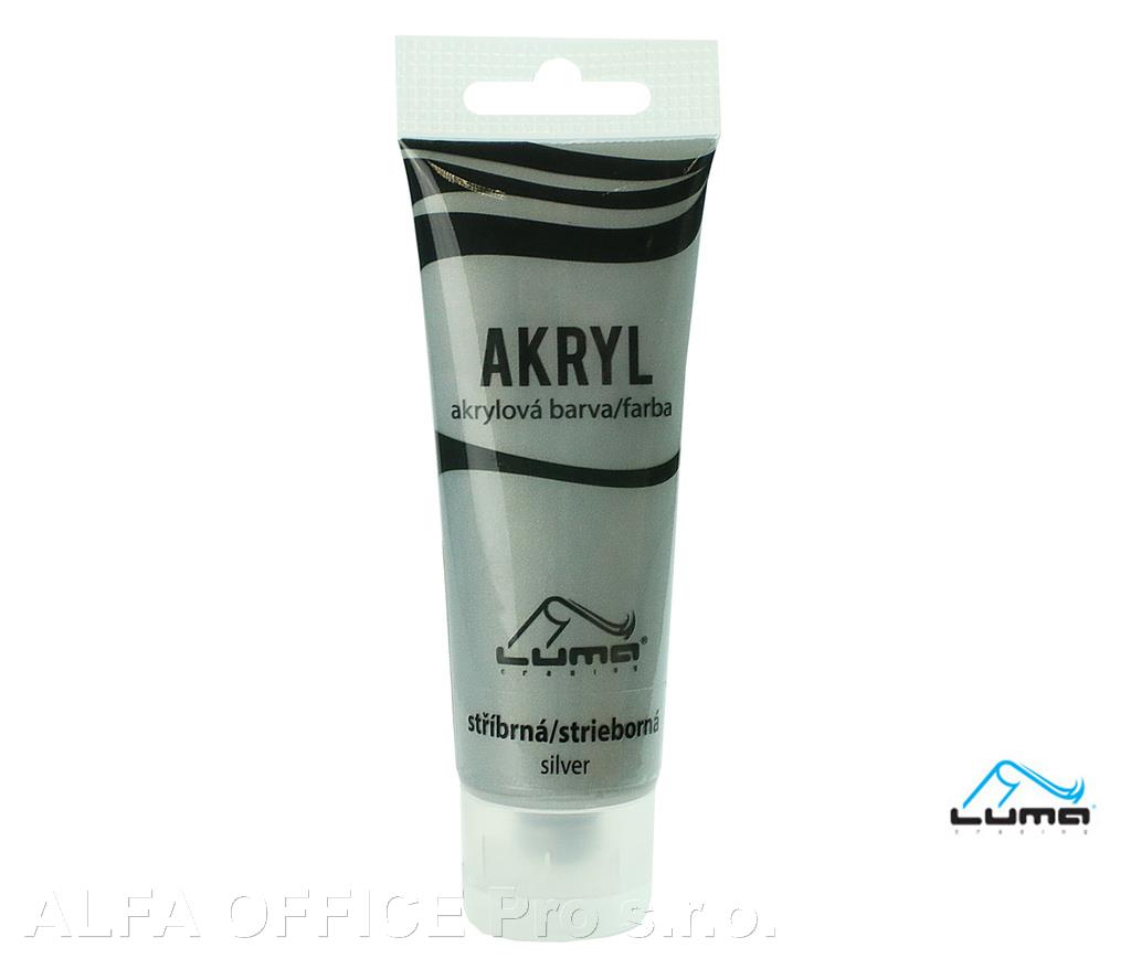 Akrylová barva LUMA - METAL / 75 ml / stříbrná