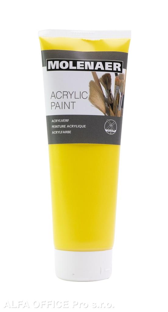 Akrylová barva Molenaer - 250 ml / žlutá