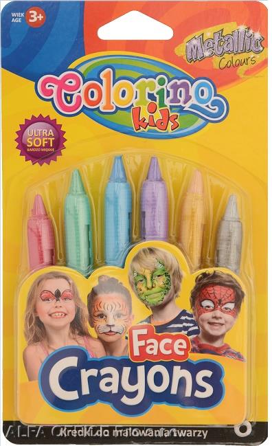 Obličejové barvy - 6 ks / metalické