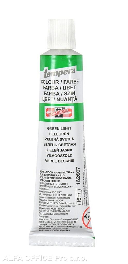 Temperová barva - rumělka zelaná světlá / tuba 16 ml