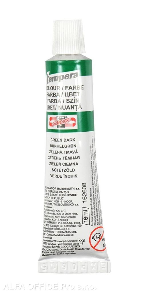 Temperová barva - rumělka zelená tmavá / tuba 16 ml