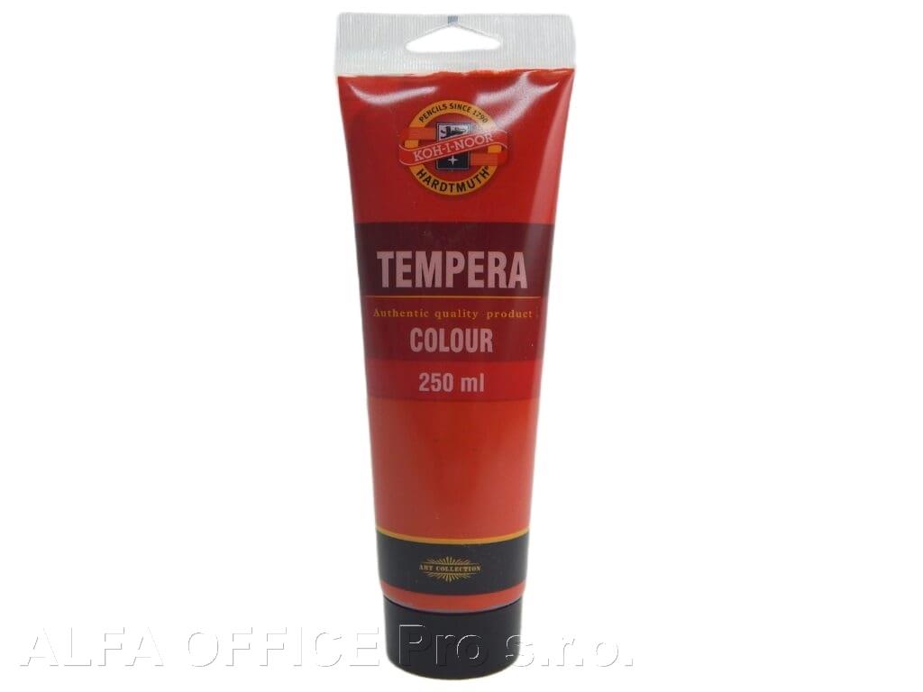 Temperová barva - červená světlá / tuba 250 ml