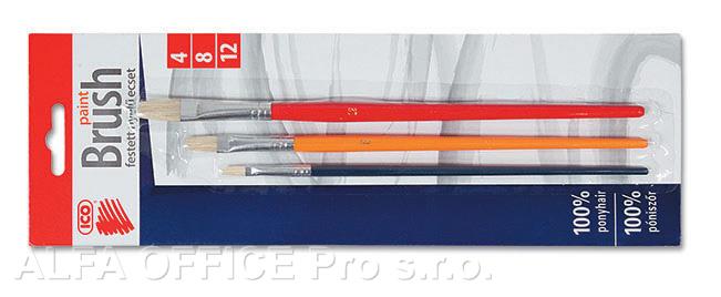 Štětce sada - 4, 8, 12 / barevný, plochý