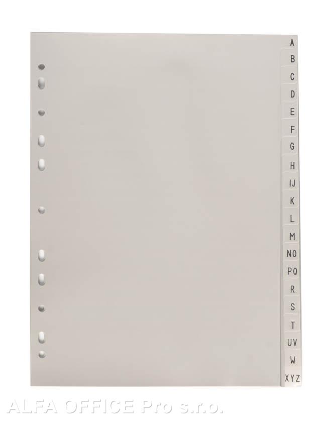 Rozdružovač A4 plastový šedý - A - Z