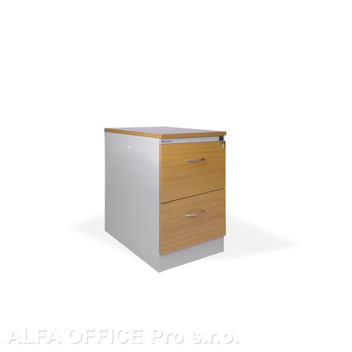 Kartotéky kovové / čelo ze dřeva - RGD 12 CE / 2 zásuvky