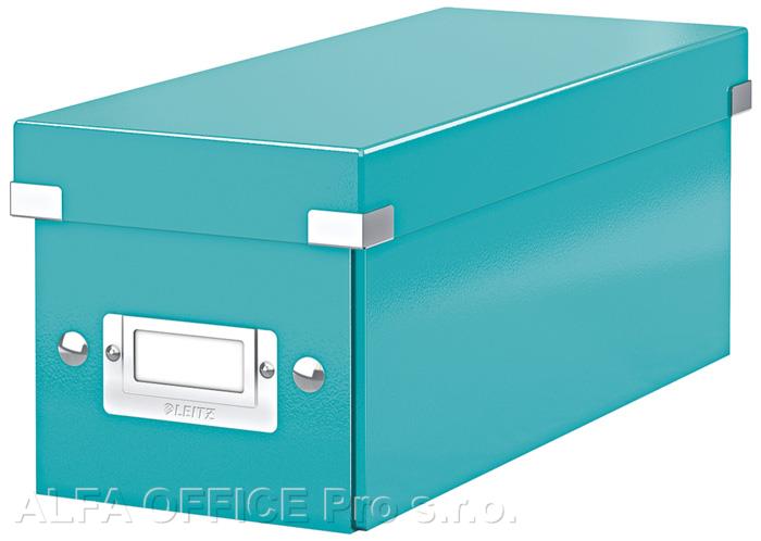 Krabice Leitz Click & Store - na CD / tyrkysová