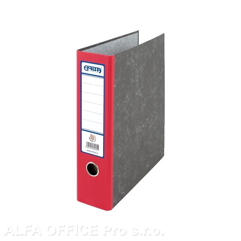 Pořadač archivní Emba A4 papírový /  8 cm /  červená
