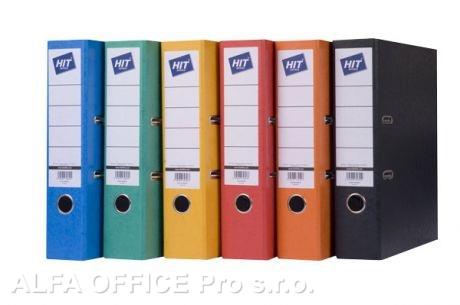 Pořadač A4 pákový prešpán Hit Office - hřbet 5 cm / zelená