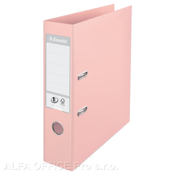 Esselte pákový pořadač A4 celoplastový pastelový Solea 7,5 cm broskvová