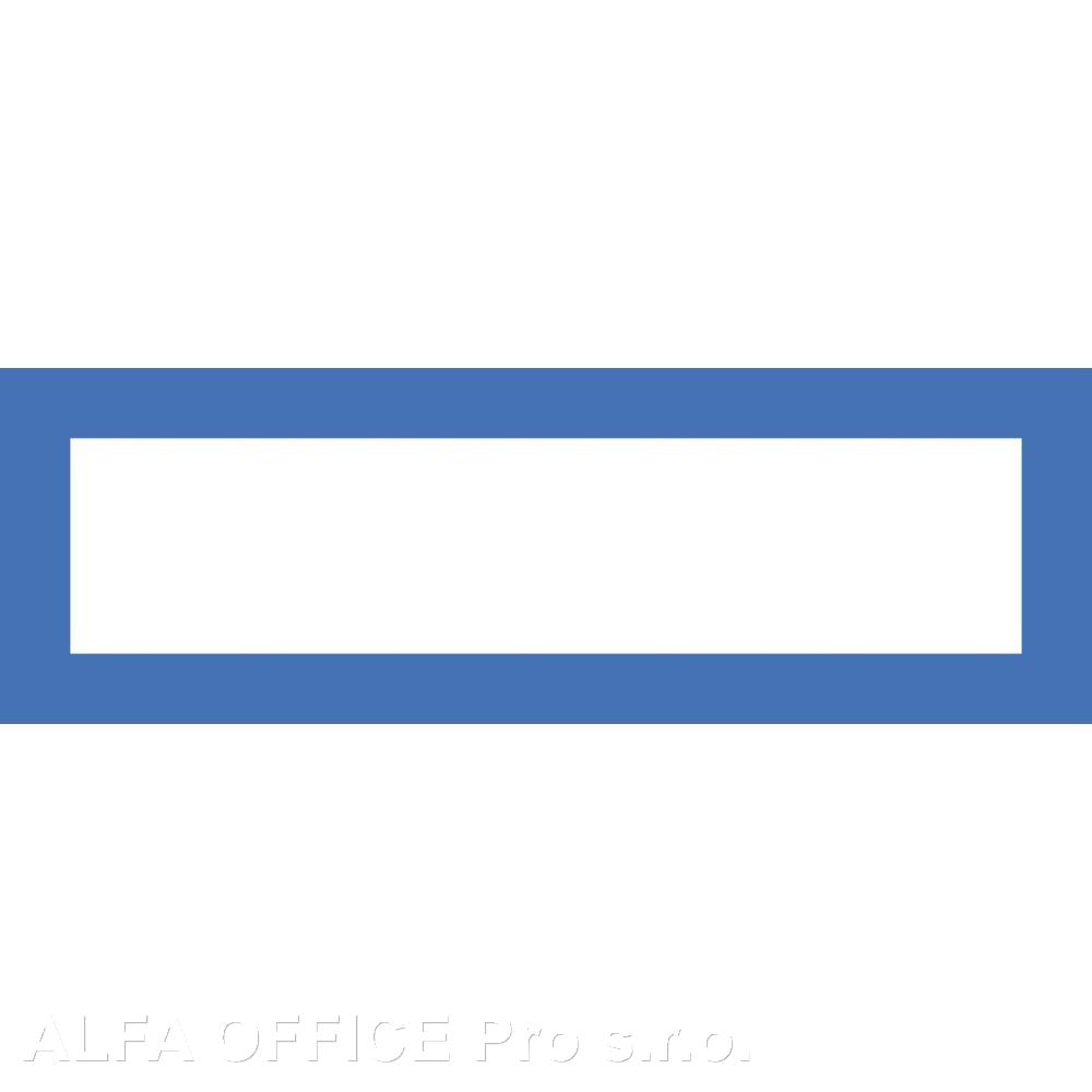 Magnetický informační rámeček LEAN A5/A4 - 230 x 75 mm / modrá / 10 ks