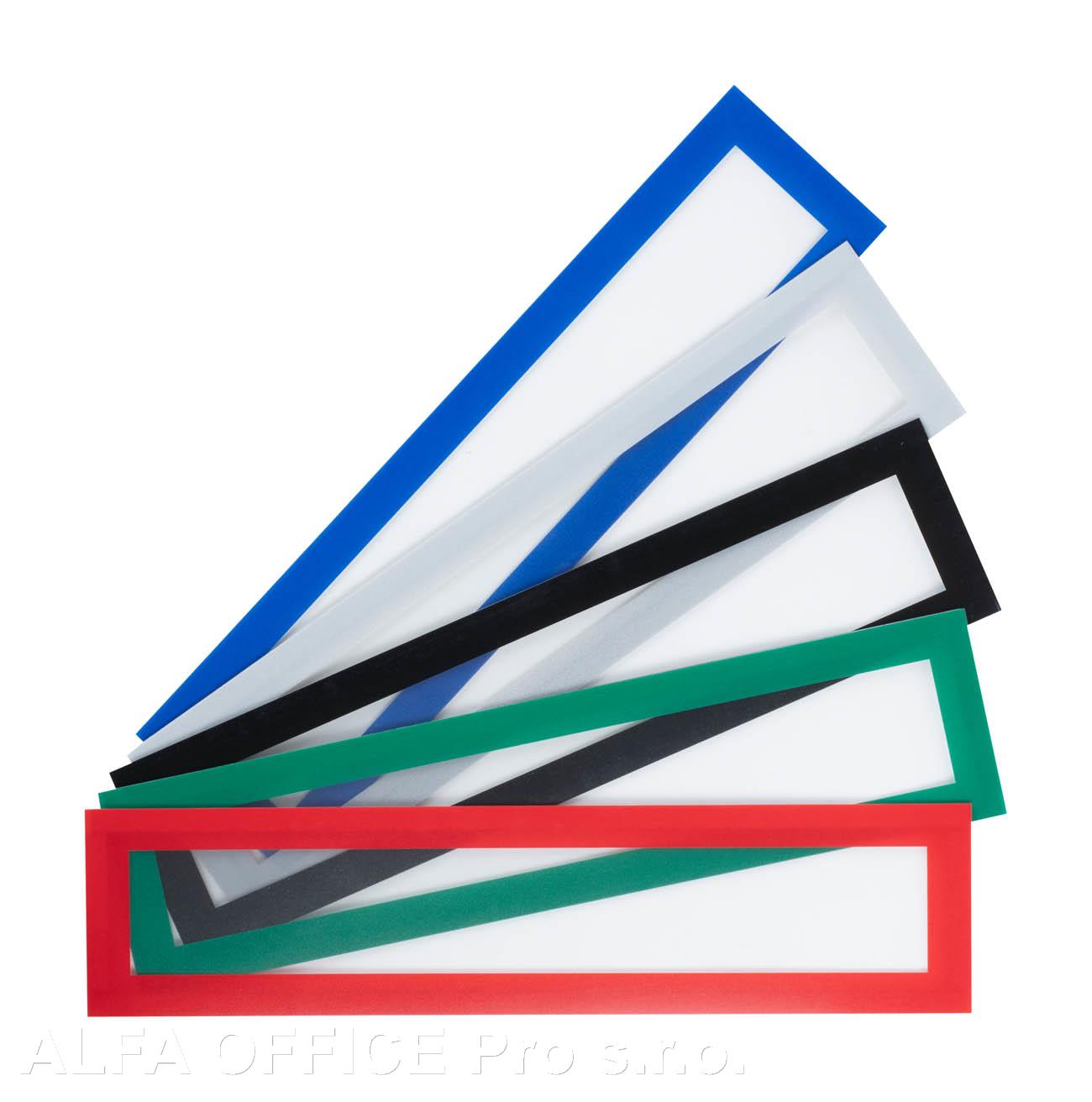 Magnetický informační rámeček LEAN A4/A3 - 317 x 75 mm / modrá / 10 ks