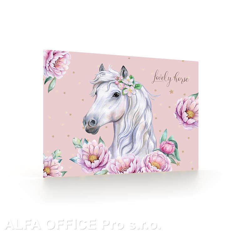 Pracovní podložka s obrázkem - Kůň romantic / 60 x 40 cm