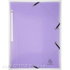 Spisové desky A4 s gumou Exacompta - pastelová fialová