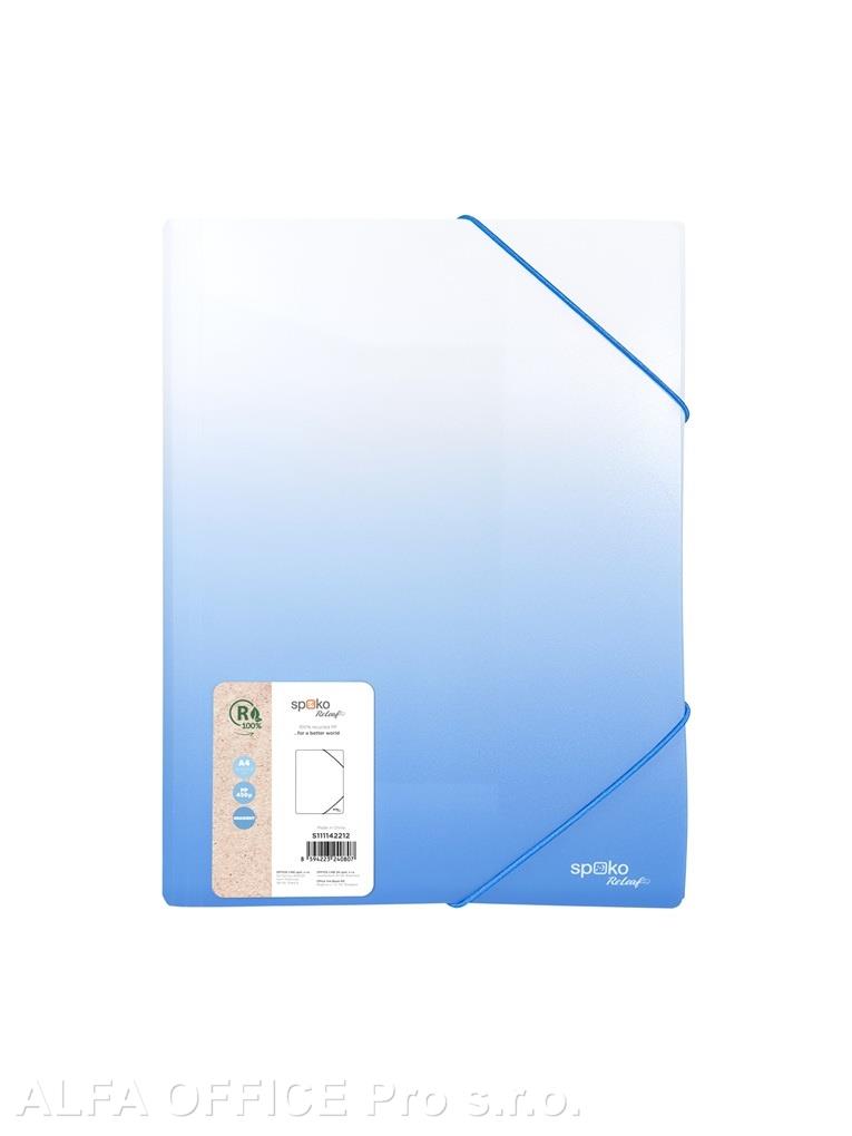 Spisové desky A4 s gumou Gradient - modrá