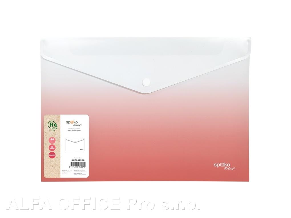 Spisové desky s drukem Gradient - A4 / růžová