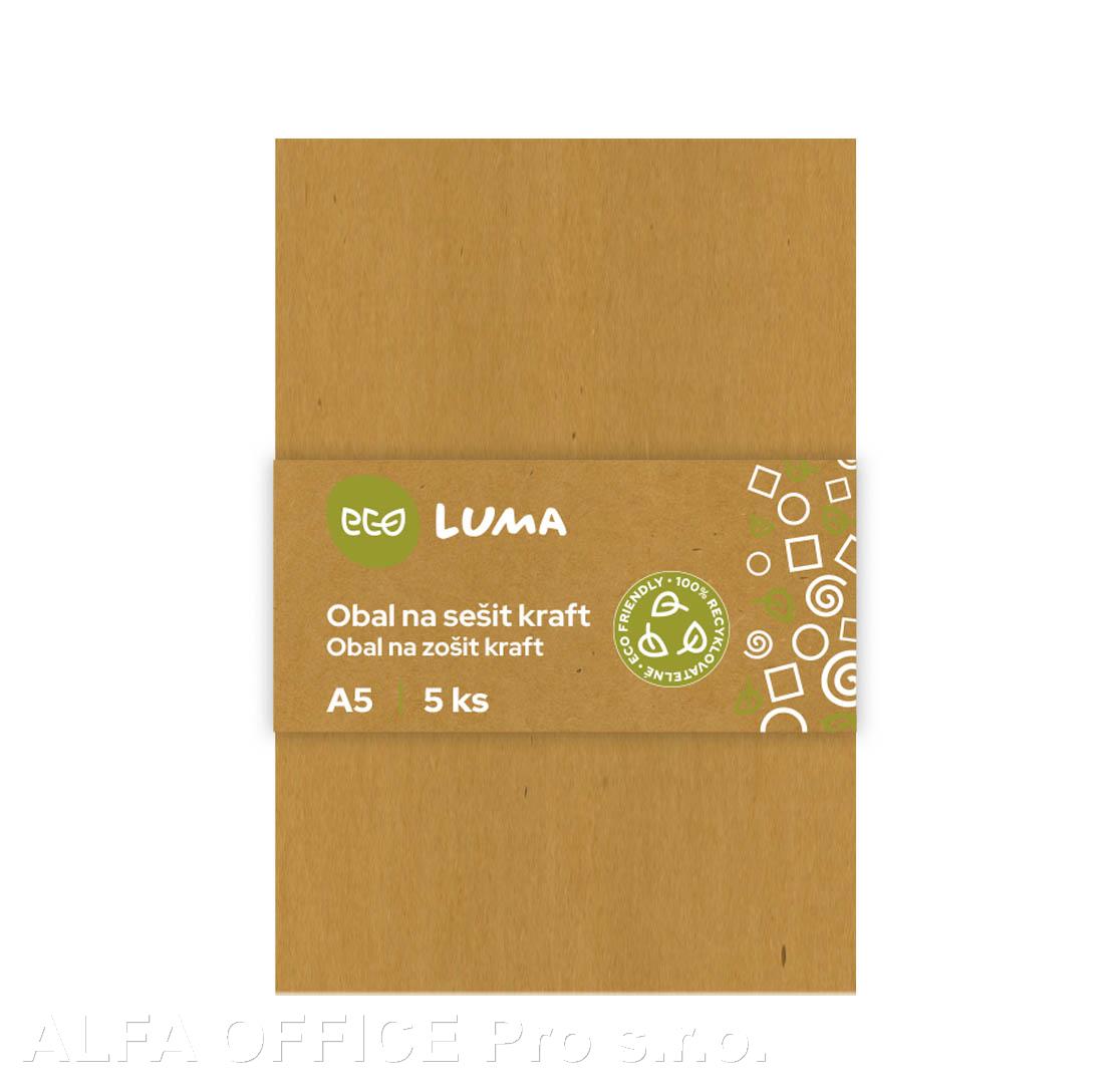Obaly na sešity ECO LUMA - A5 / kraft / 5 ks