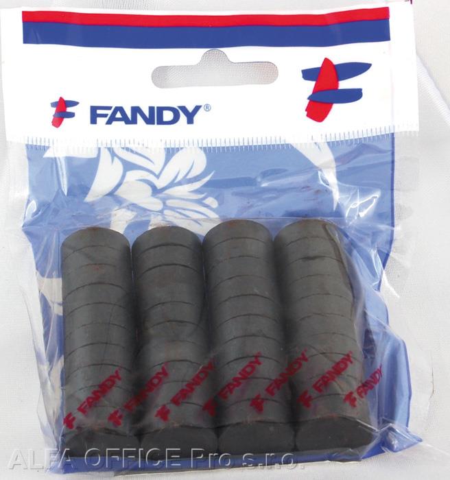Magnety černé Fandy - průměr 15 mm / 40 ks