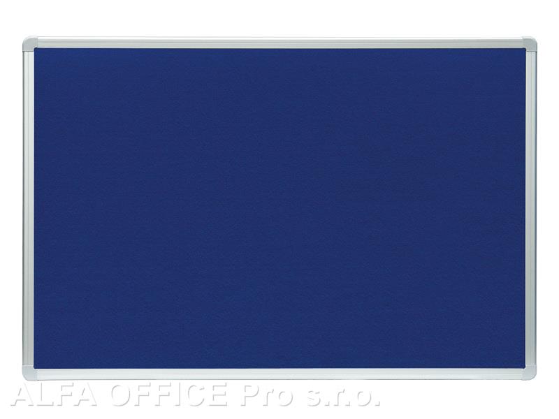 Tabule filcová v hliníkovém rámu ARTA - 90 x 120 cm / modrá