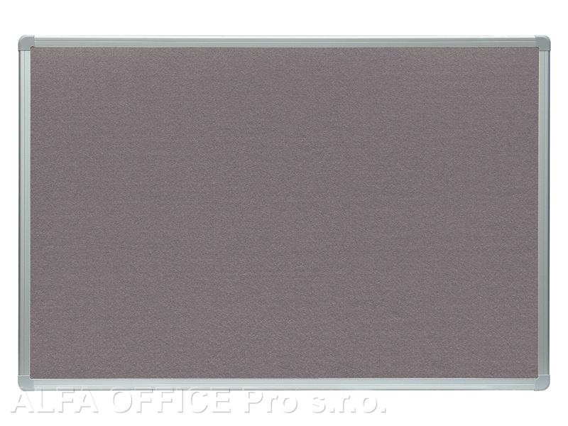 Tabule filcová v hliníkovém rámu ARTA - 90 x 120 cm / šedá