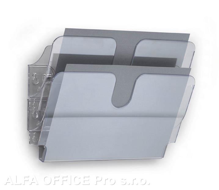 Držáky na prospekty Flexiplus - 2 / A4 / čirý / na šířku