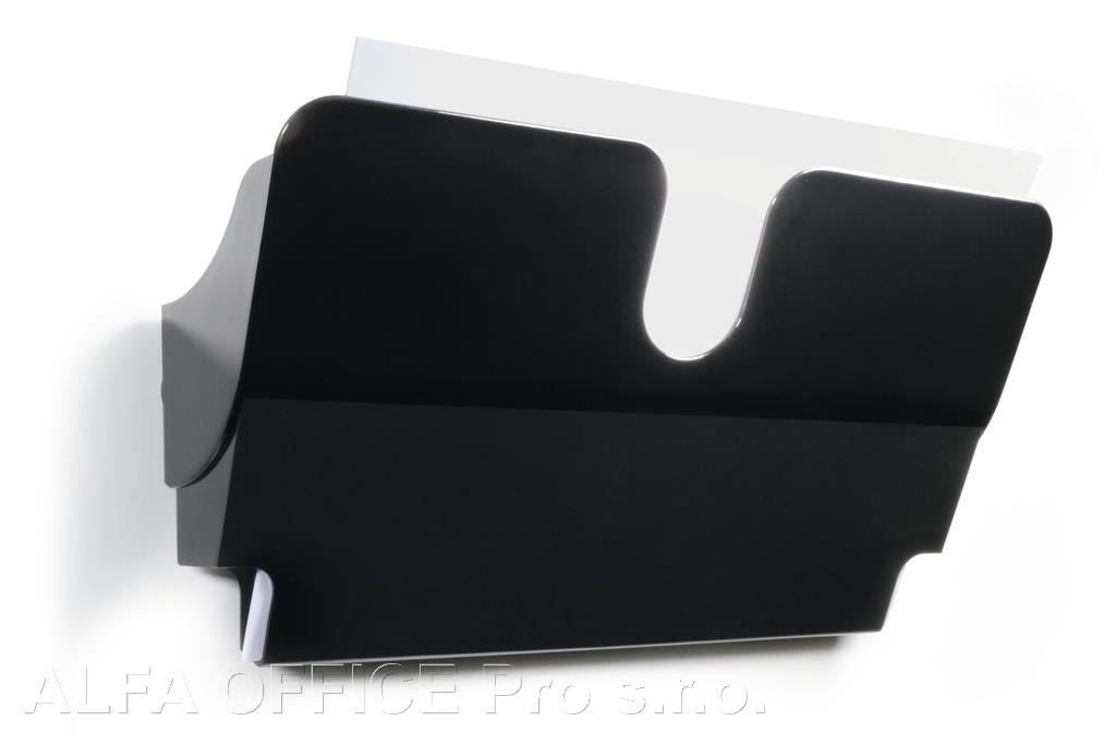 Držák na prospekty DURABLE magnetický - A4 černý / na šířku