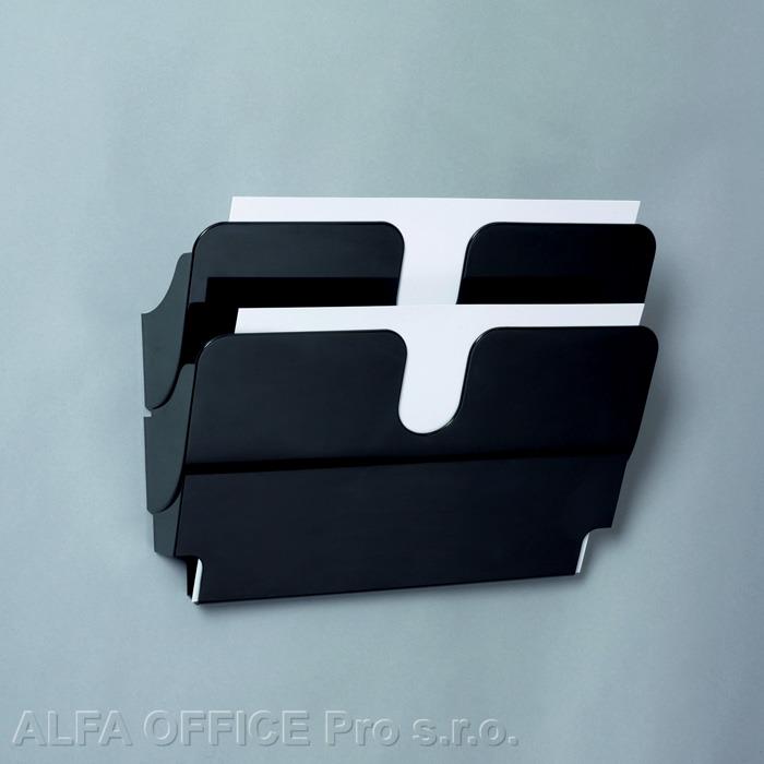 Držáky na prospekty Flexiplus - 2 / A4 / černý / na šířku