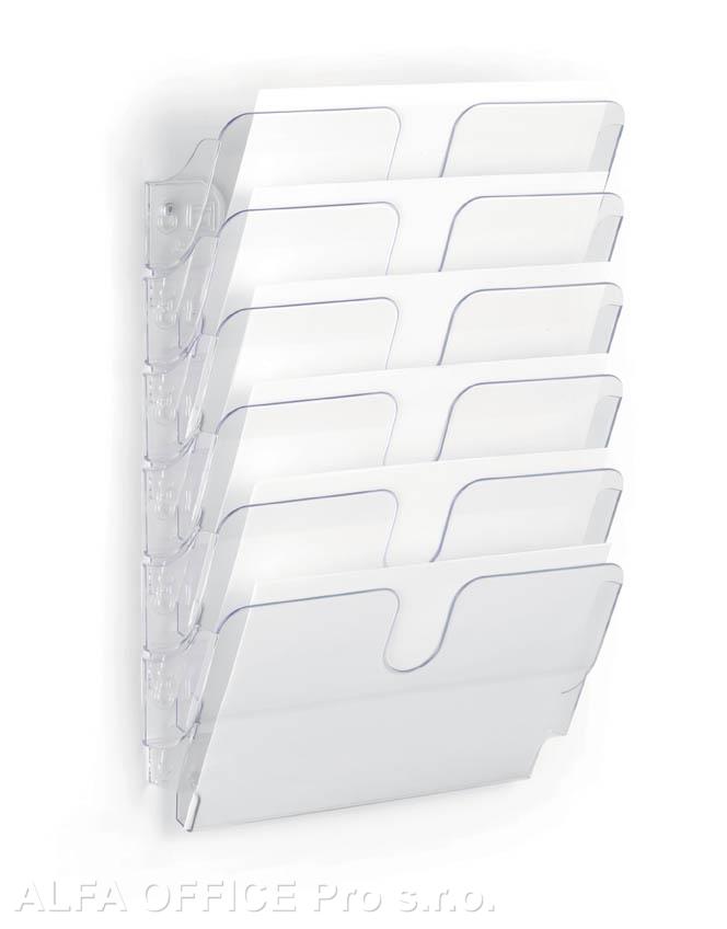 Držáky na prospekty Flexiplus - 6 / A4 / čirý / na šířku