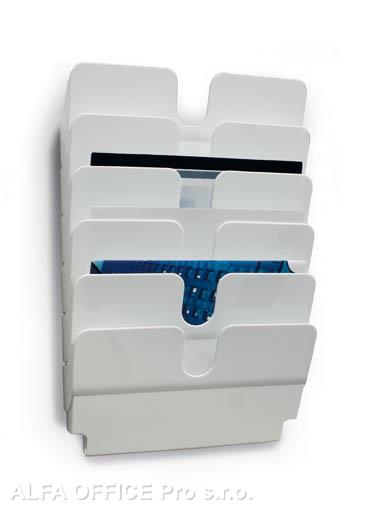 Držáky na prospekty Flexiplus - 6 / A4 / bílý / na šířku