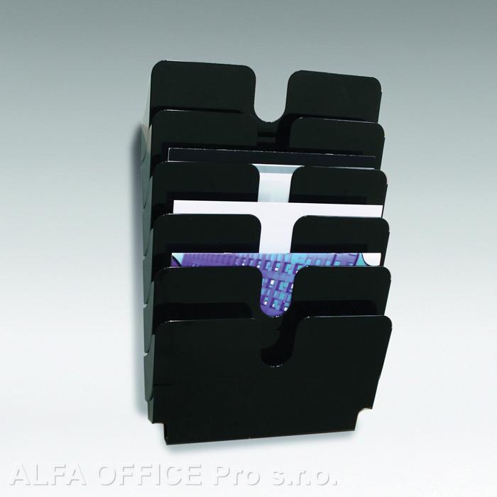 Držáky na prospekty Flexiplus - 6 / A4 / černý / na šířku