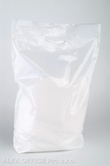 Tašky odnosné s uchem 38 x 45 cm bílé s průhmatem