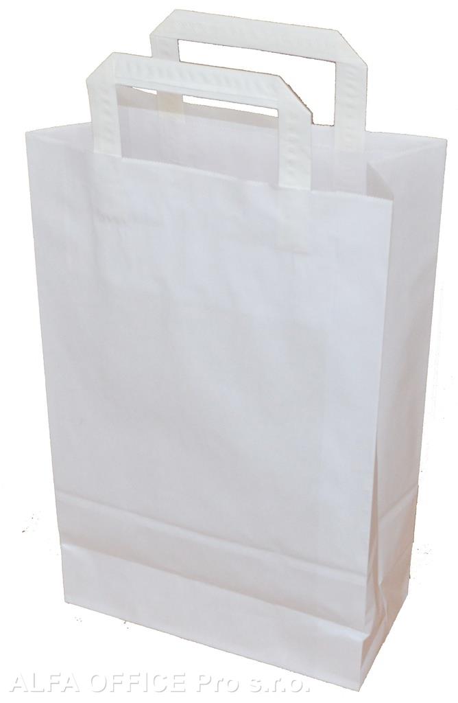 Tašky papírové kraft plochá ucha -  220 x 100 x 350 mm