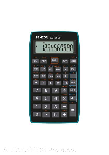 Kalkulačka Sencor SEC 105 BU vědecká displej 10 míst