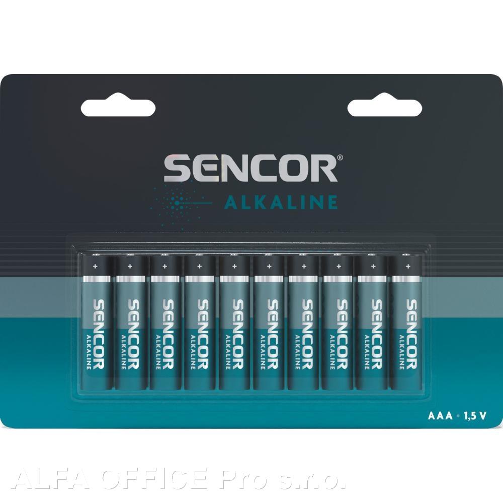Baterie Sencor alkalické - baterie mikrotužková AAA / 10 ks