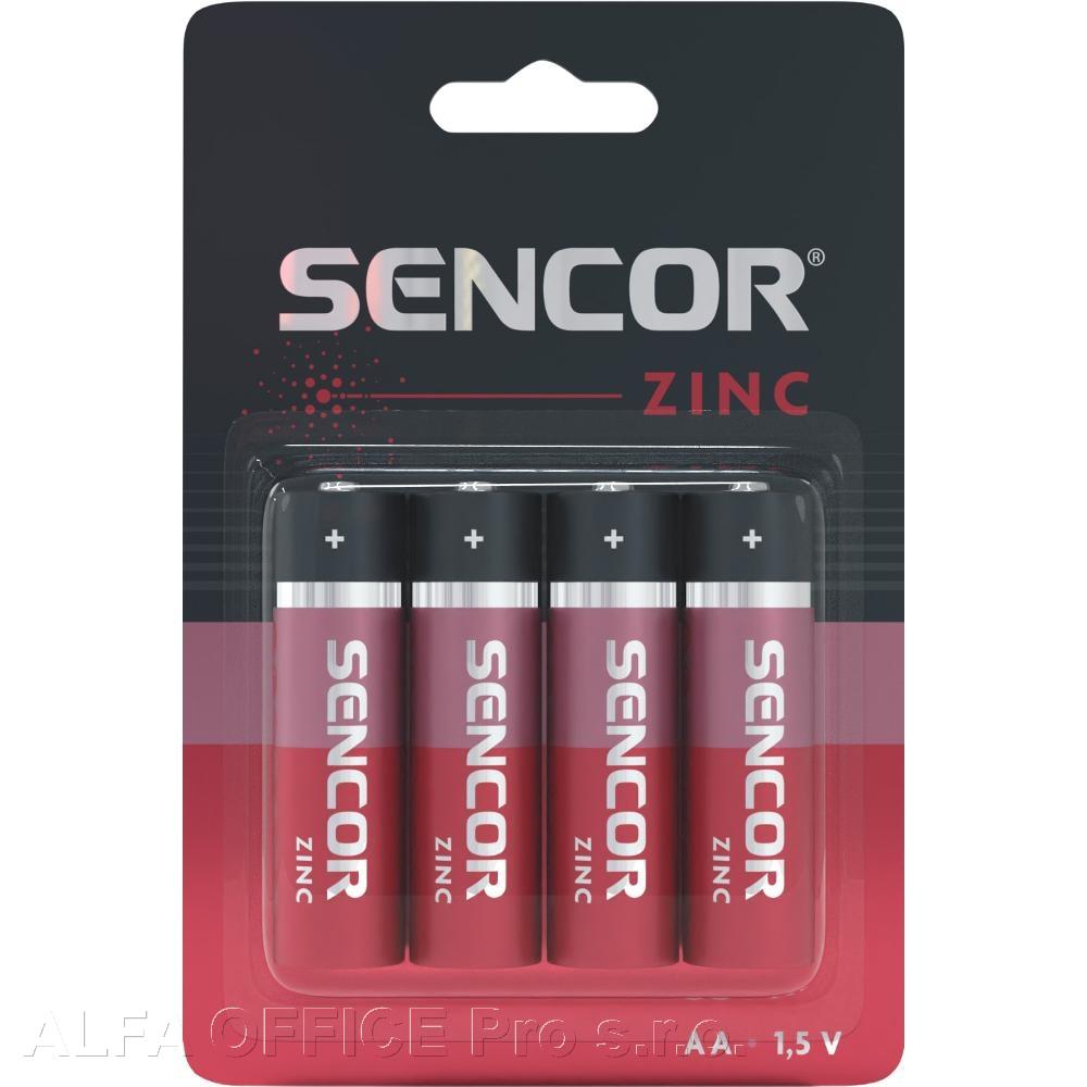 Baterie Sencor zinková tužková AA R6 / 4 ks