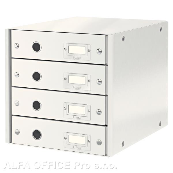 Zásuvkový box Leitz Click & Store - 4 zásuvky / bílá