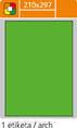 Print etikety A4 pro laserový tisk - fluorescentní - 210 x 297 mm (1 etiketa / arch) fluor