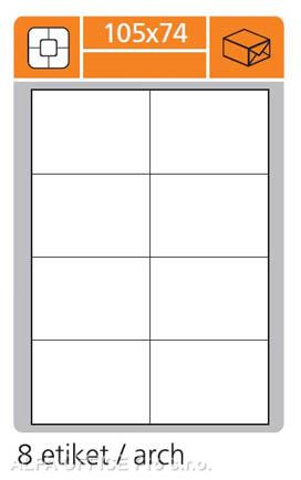 Print etikety A4 pro laserový a inkoustový tisk / 30 archů - 105 x 74 mm (8 etiket / arch)