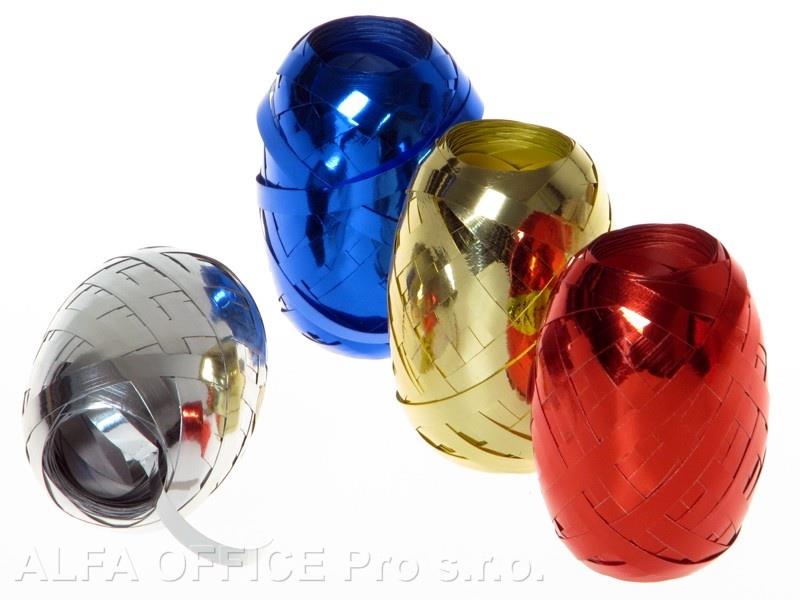 Stuha ozdobná - metalická /20m/mix barev