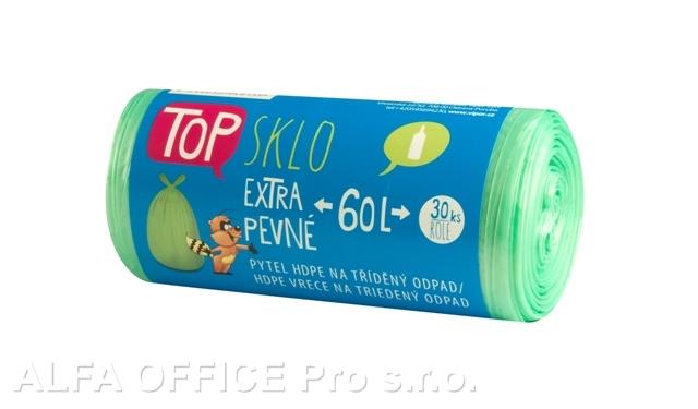 Pytle do koše na tříděný odpad - 60L / 30 ks / 14 my / zelené