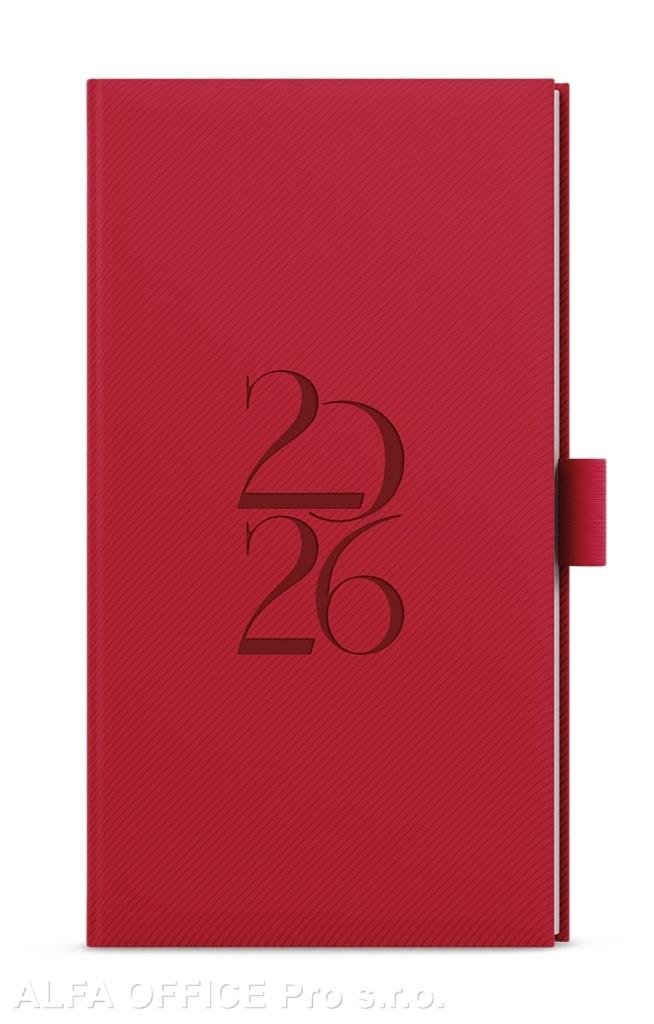 Diář DENY - týdenní kapesní / červená