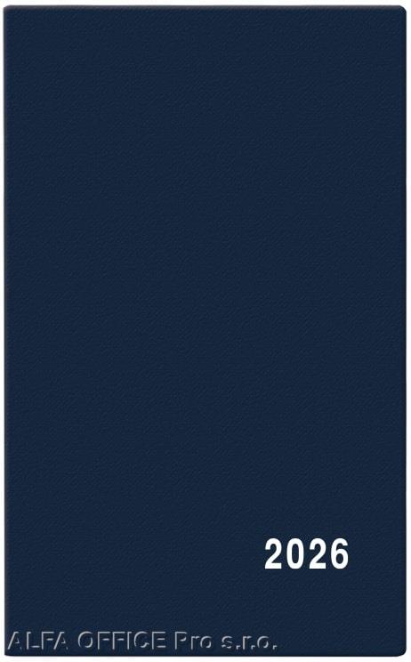 Diář kapesní PVC - čtrnáctidenní / modrá