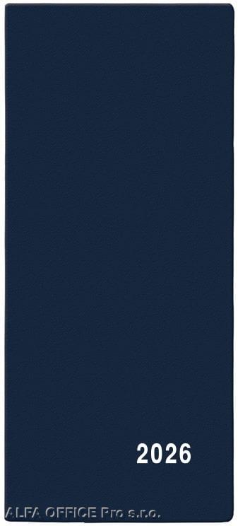 Diář kapesní PVC - měsíční / modrá