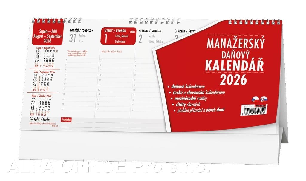 Kalendář stolní pracovní MANAŽERSKÝ - Manažerský / BSN1