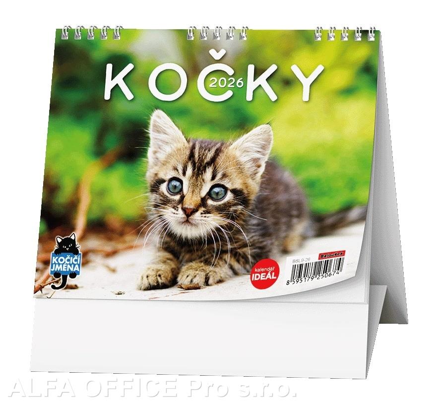 Kalendář stolní MINI - Kočky  / BSL9