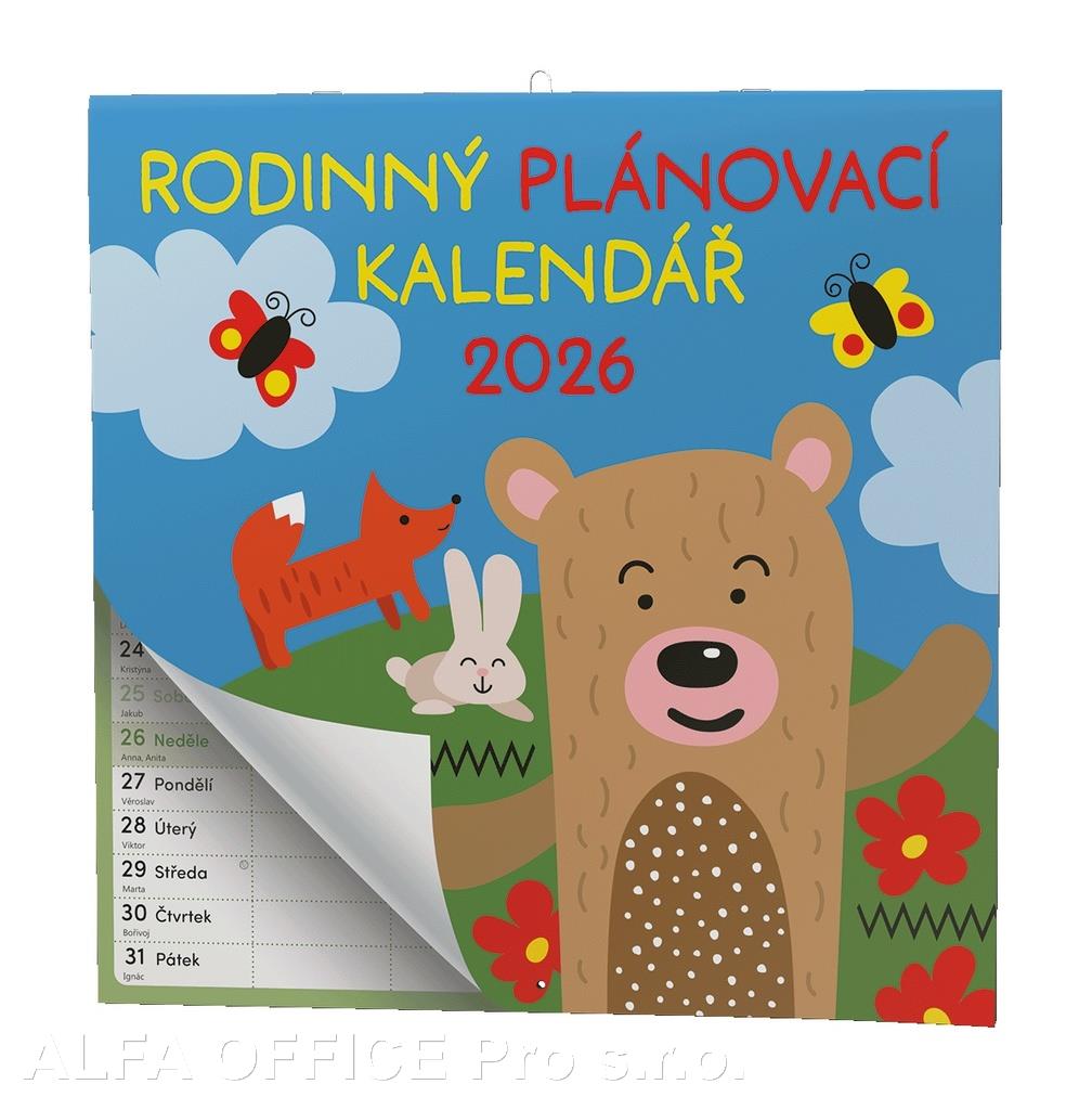 Kalendář nástěnný poznámkový - Rodinný plánovací / BNL10