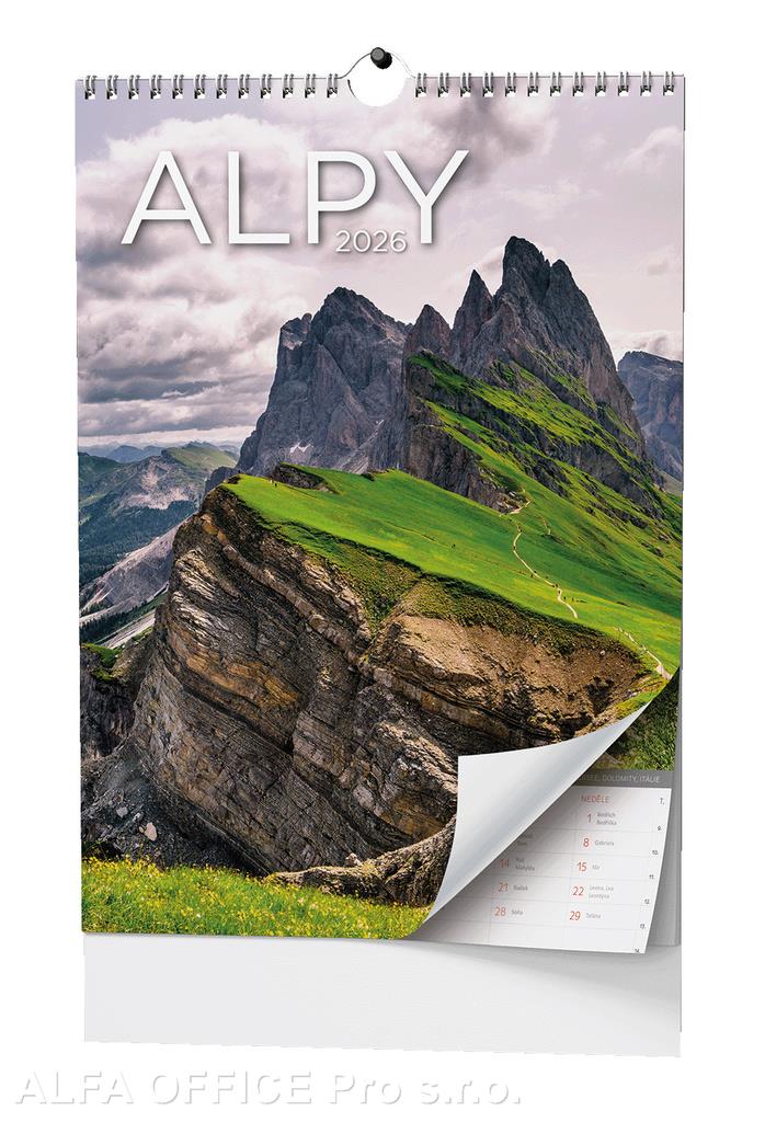 Kalendář nástěnný - Alpy / BNF8
