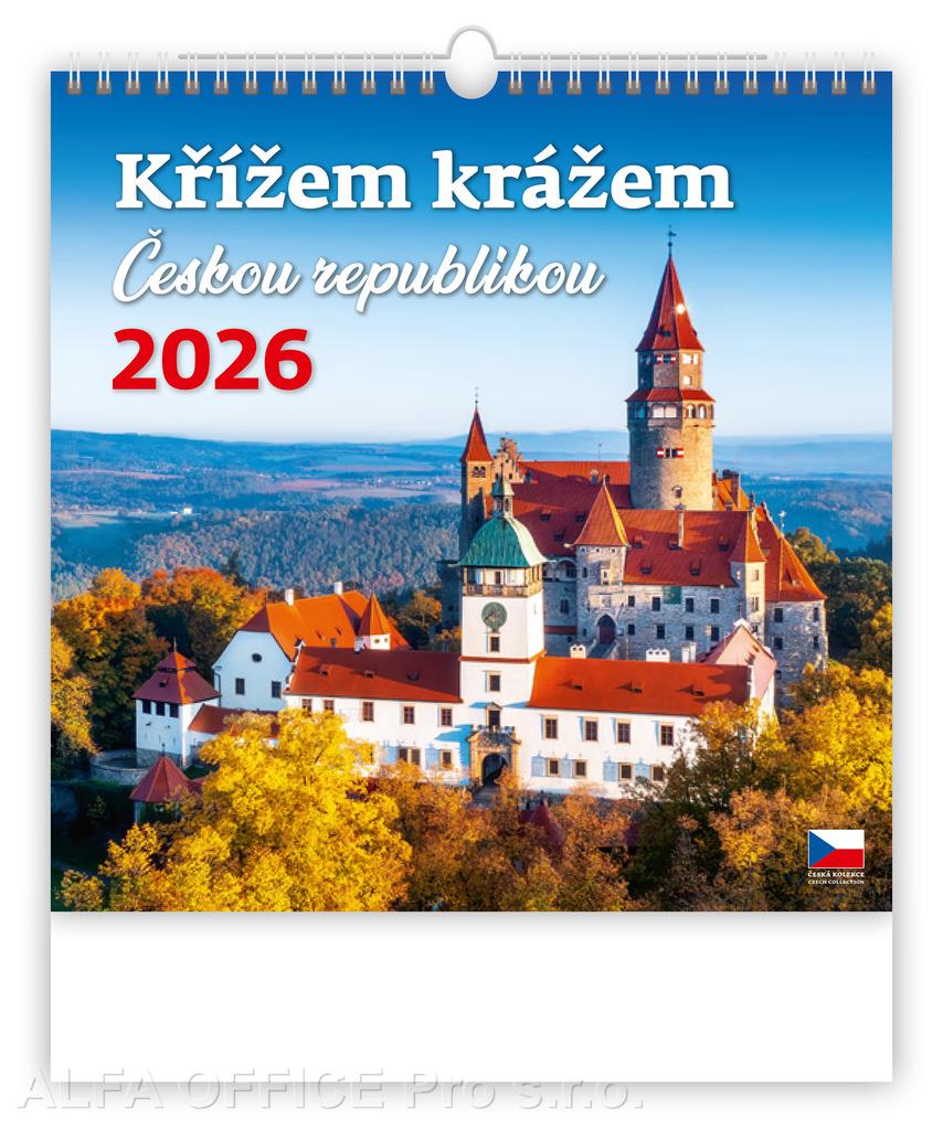 Kalendář nástěnný - Křížem krážem ČR / N173