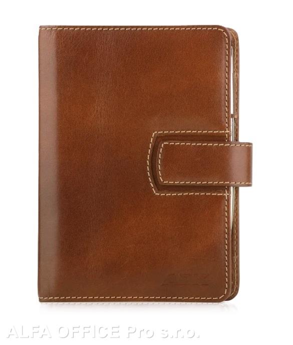Diář ADK Pelle6 A6 / týdenní - hnědá