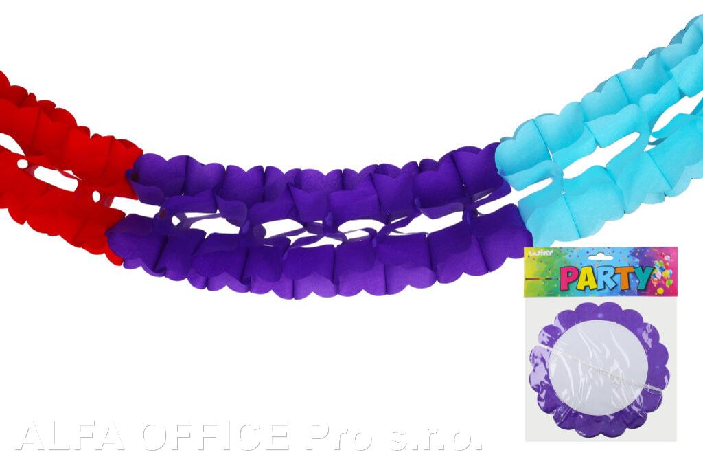 Girlanda papírová - barevná / 3 m